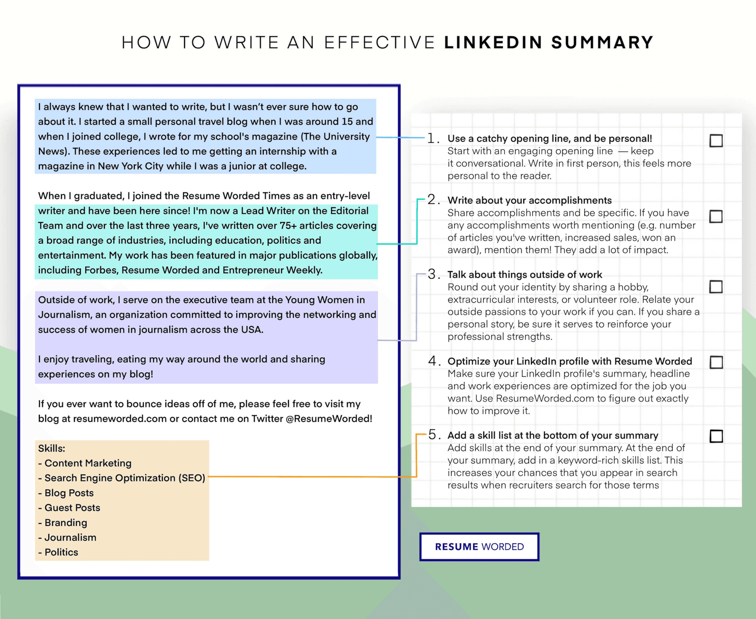 How to write a Linkedin Summmary