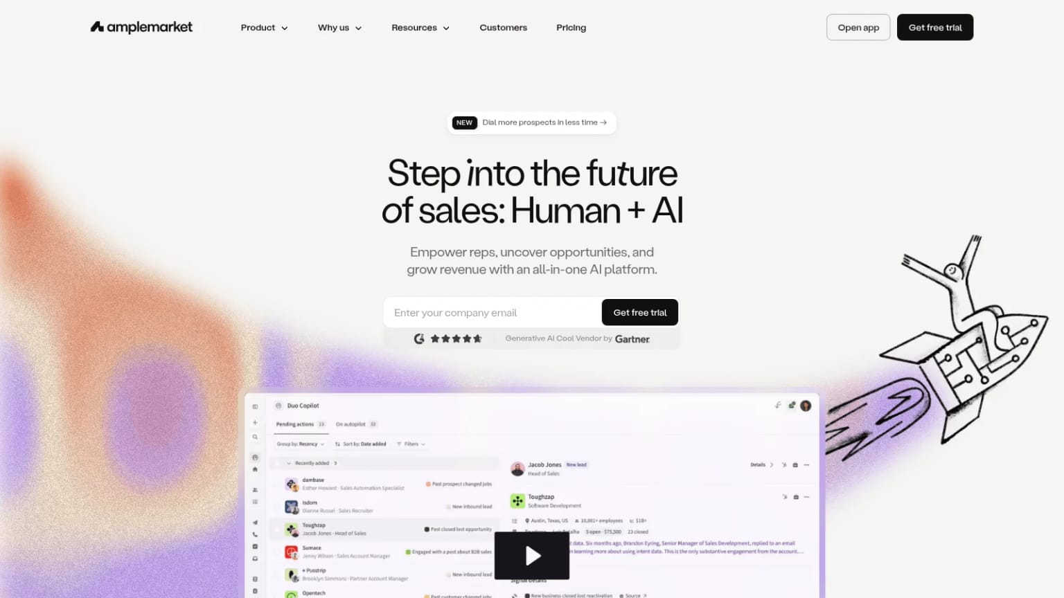 Amplemarket as one of the best AI prospecting tools