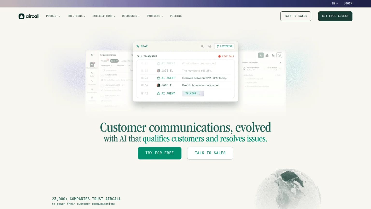 Aircall as one of the best B2B sales tools
