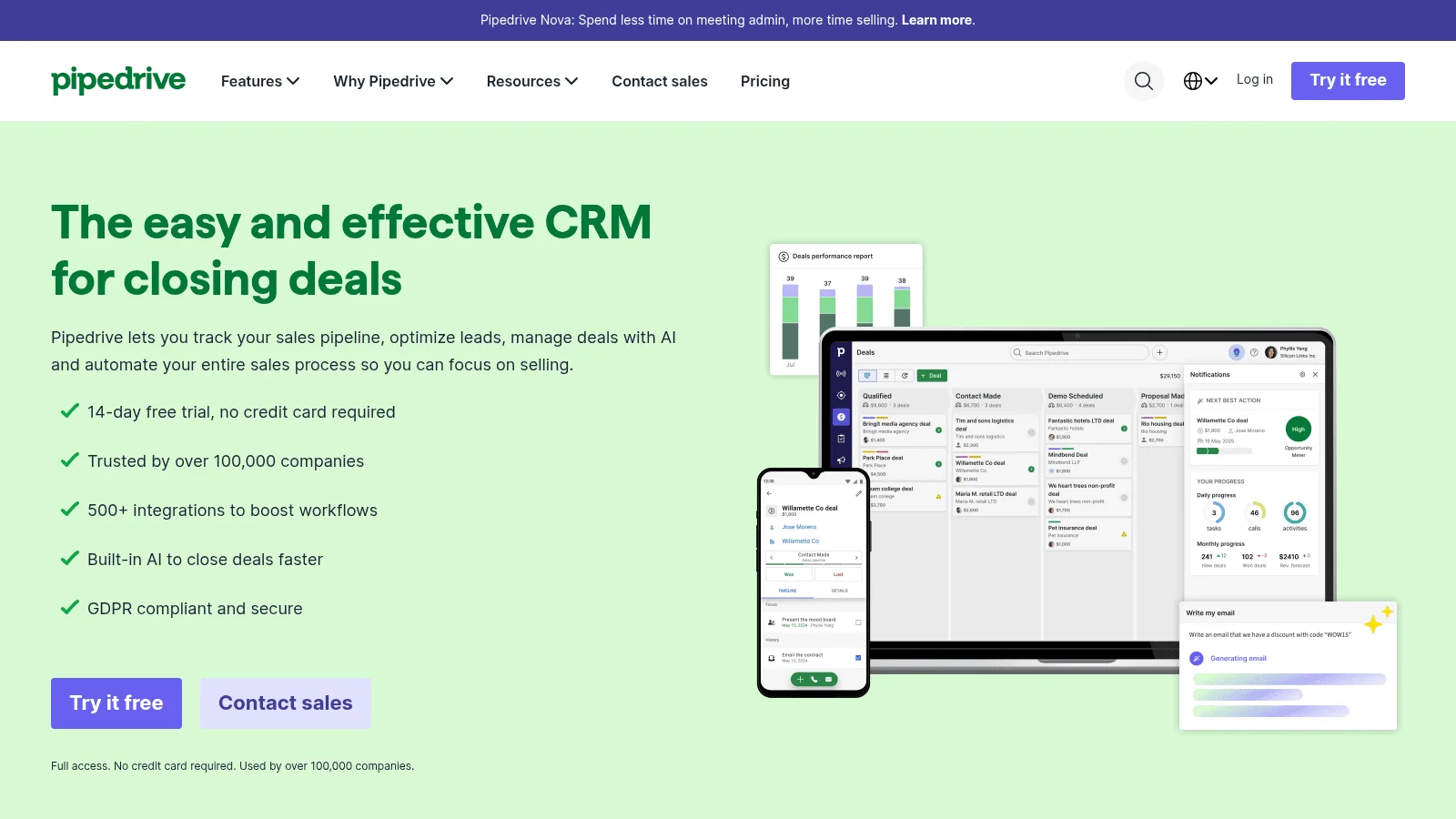 Pipedrive as one of the best B2B sales tools