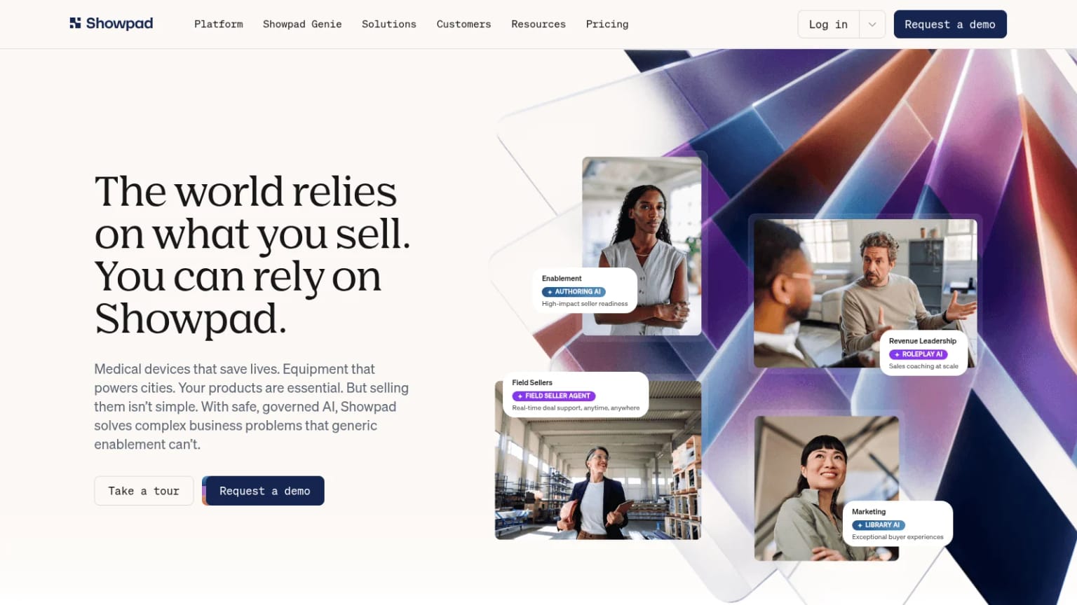 Showpad as one of the best B2B sales tools