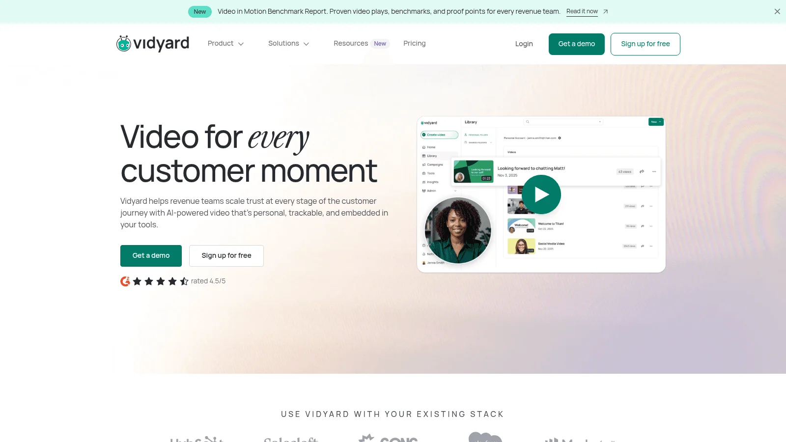 Vidyard as one of the best B2B sales tools