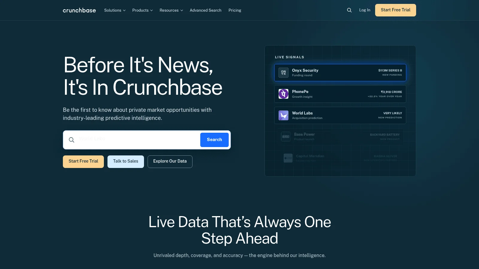 Crunchbase as one of the best company research tools