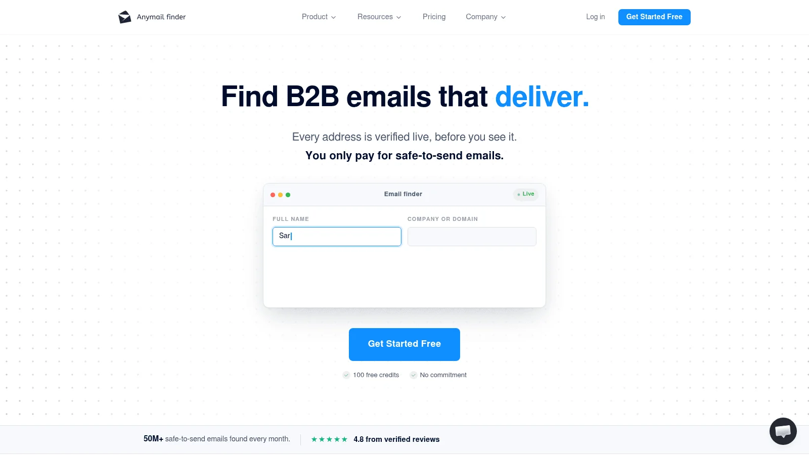 Anymail Finder as one of the best email finder tools