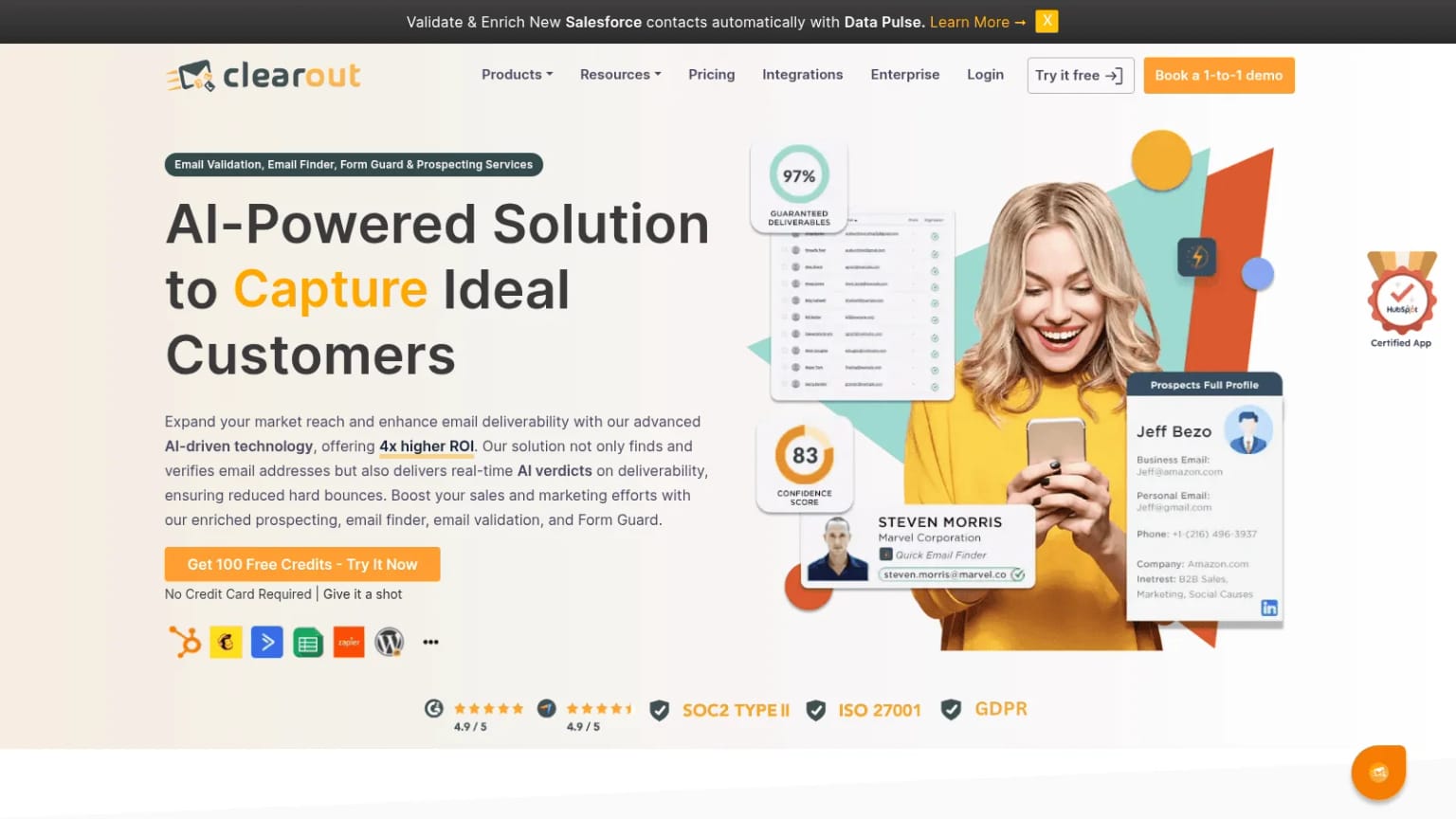 Clearout as one of the best email verification tools