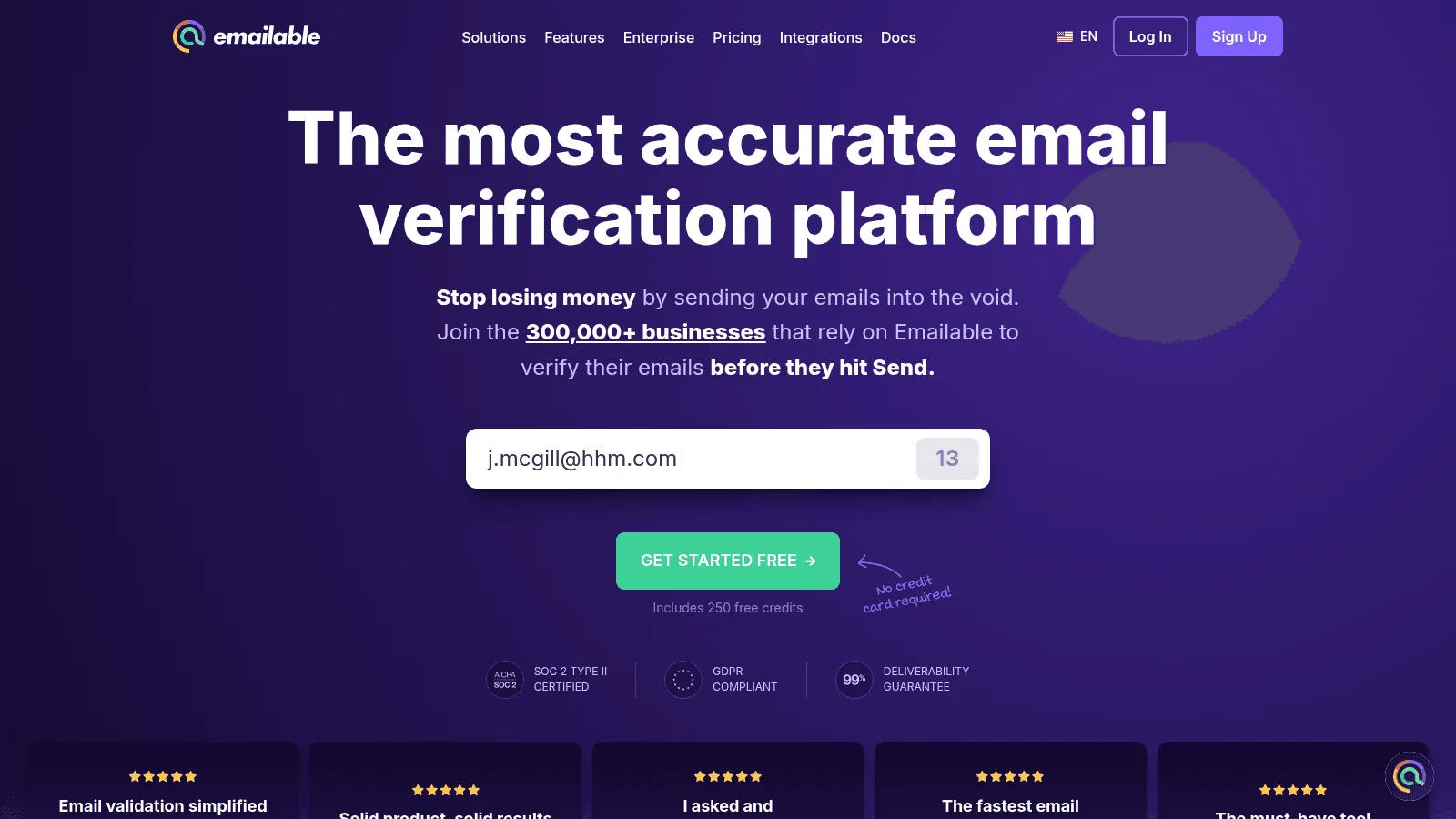 Emailable as one of the best email verification tools