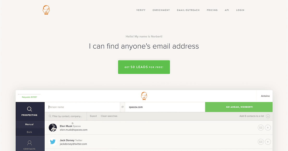 Voila Norbert Email Finder