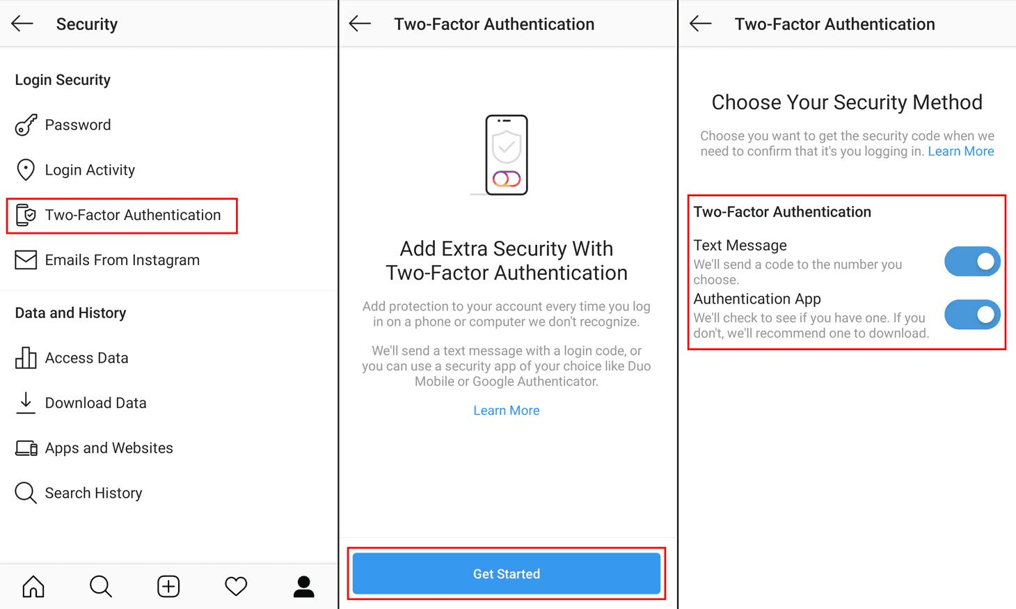 Two-factor authentication