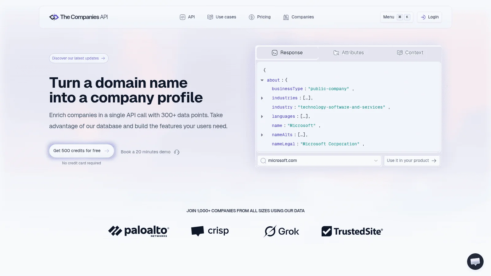 The Companies API as a people data labs alternative