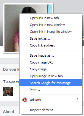Reverse Image Search on Facebook