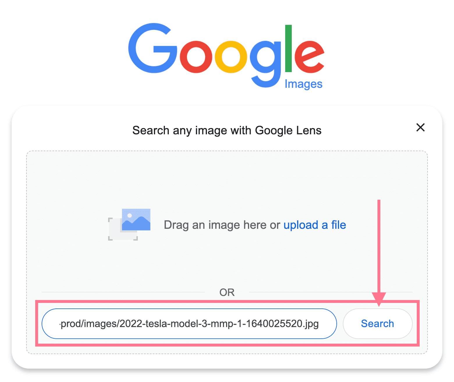 Google Images for Reverse Search
