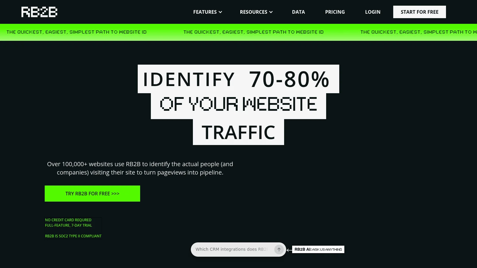 RB2B as one of the best sales prospecting tools