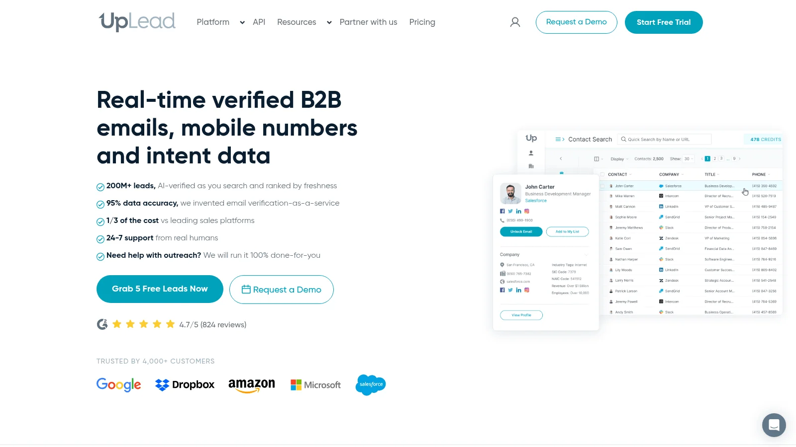 UpLead as one of the best sales prospecting tools