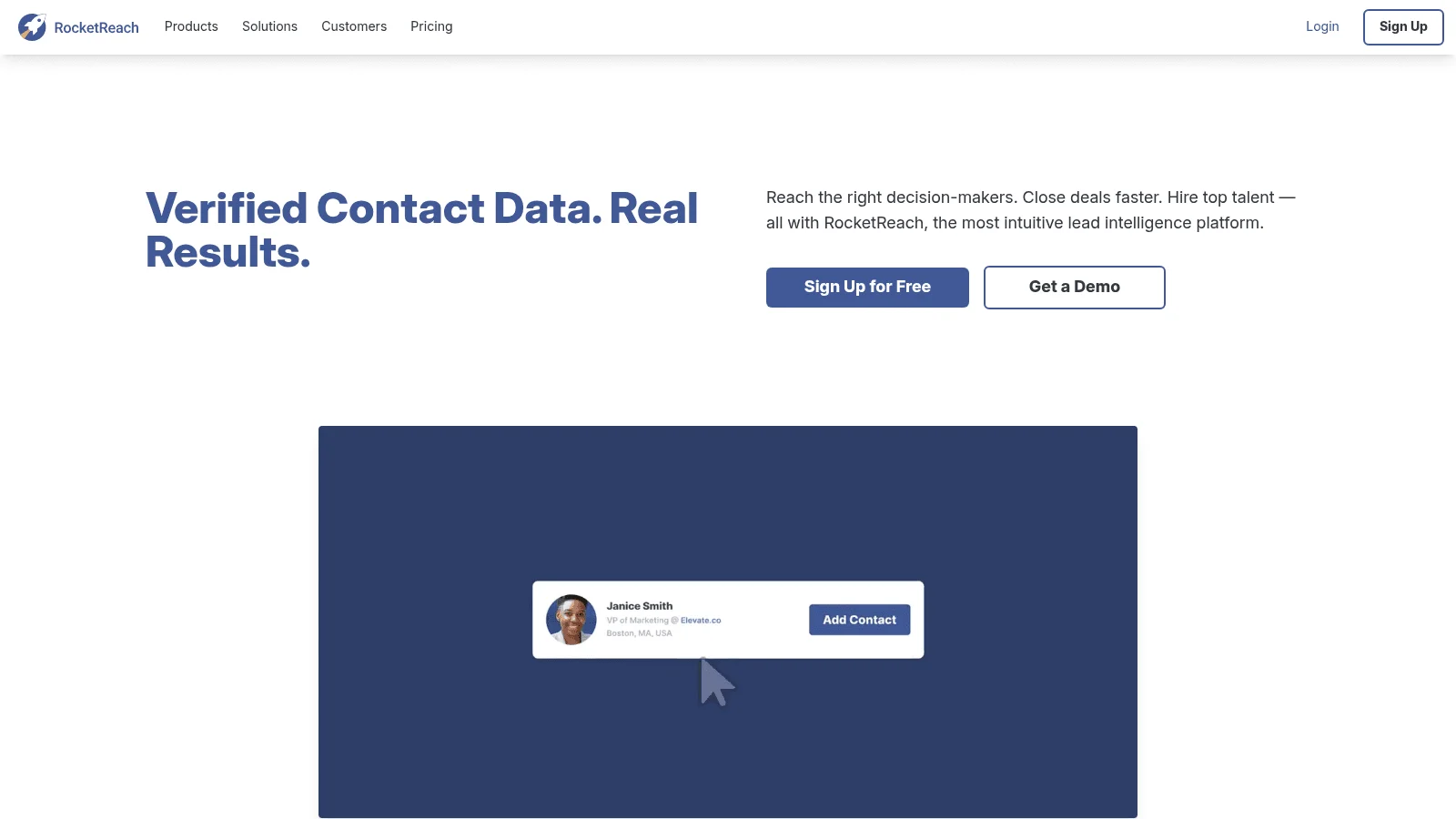 RocketReach as a zoominfo competitor